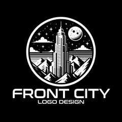 Obraz premium Front City Vector Logo Design