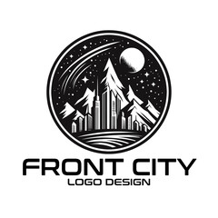 Front City Vector Logo Design
