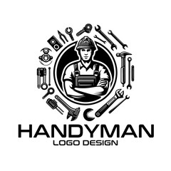 Handyman Vector Logo Design