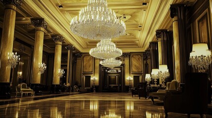 Obraz premium Opulent Grandeur: A Gilded Palace Interior