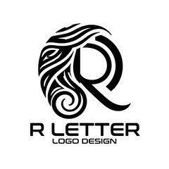 R Letter Vector Logo Design