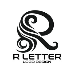 R Letter Vector Logo Design