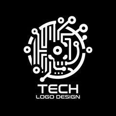 Obraz premium Tech Vector Logo Design