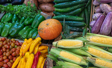 fresh vegetables at the market


