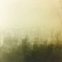 A painting of a wall with a greenish color and some white spots