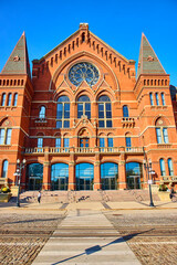Obraz premium Historic Cincinnati Music Hall Gothic Revival Facade Eye-Level Perspective
