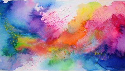 Vibrant Watercolor Abstract Artwork, Expressing a Whirl of Emotions Through Rich Colors and Textures, Created on at .