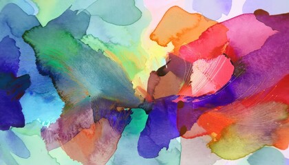 Vibrant and Expressive Abstract Watercolor Artwork featuring Intricate Swirls, Layered Textures, and Rich Color Palette, Exploring the Depth of Human Emotion and Creativity.