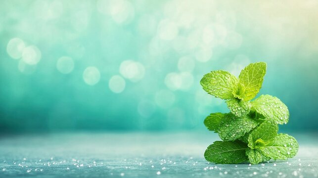   A zoomed-in image of a lush green foliage plant on a flat surface with a soft blurred background due to adequate lighting