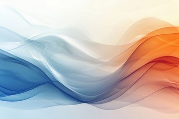 Fototapeta premium Abstract digital background with blue and orange gradient lines