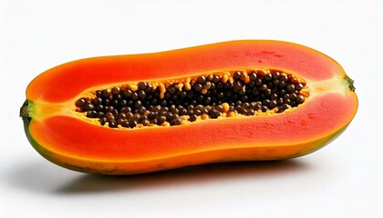 image of fresh papaya on white background