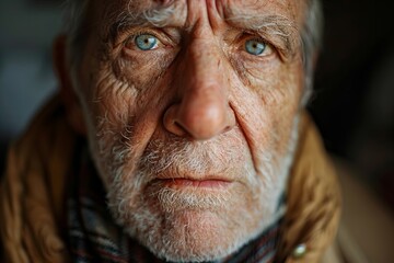 Obraz premium Sick Male Patient with Thyroid Cancer and Sore Throat Seeks Treatment for Allergy and Flu Symptoms