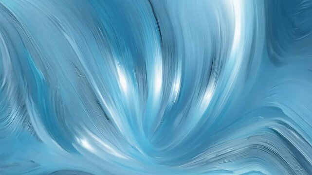 Zoom in video of a seamless vector pattern featuring abstract brushstrokes in shades of blue, the edges shimmer with a rim light