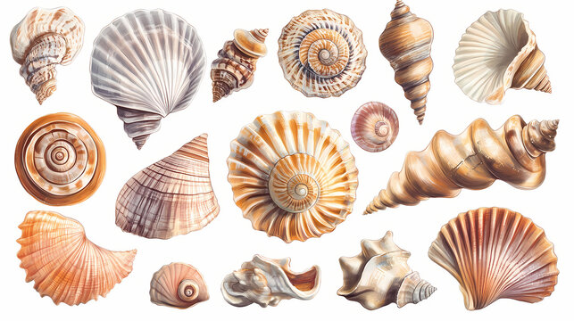 Sea shell clipart design illustration. Seashell. Illustration
