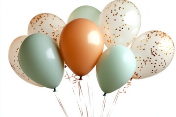 Colorful balloons with confetti for a joyful celebration or party decoration idea