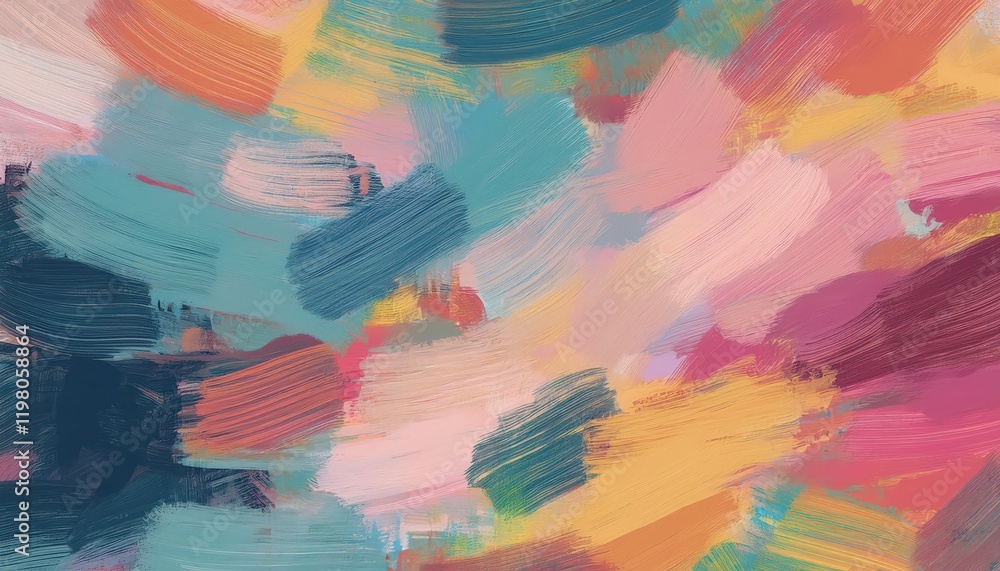 Poster vibrant abstract artwork textured pattern with expressive strokes in a seamless design, perfect for 