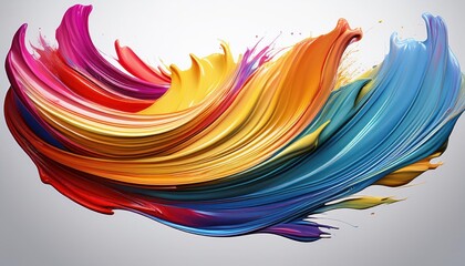 Expressive Brushstrokes in Vibrant Colors A Rhythmic Flow of Artistic Expression Ideal for Contemporary Pieces