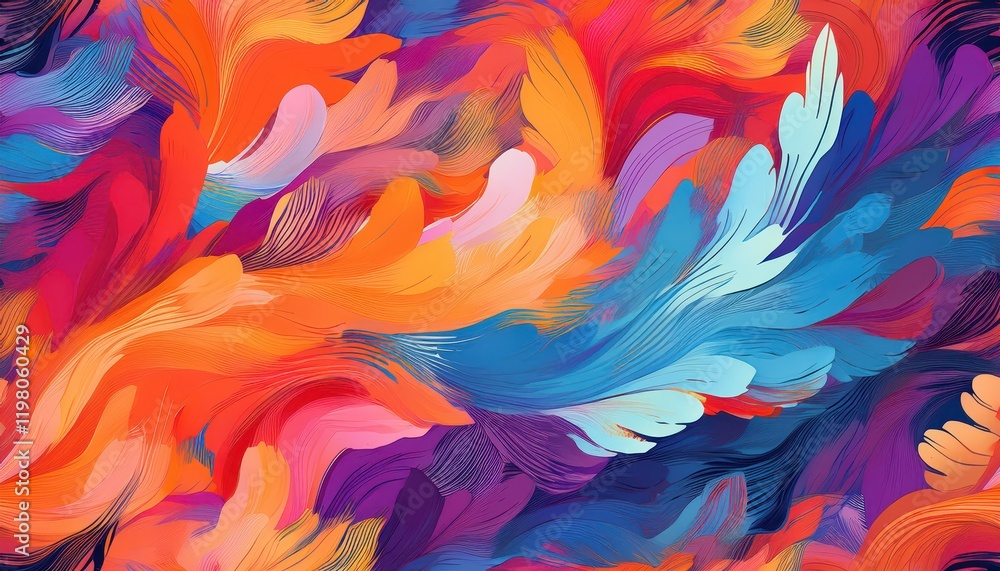 Poster vibrant abstract pattern painted texture with dynamic strokes ideal for wallpapers