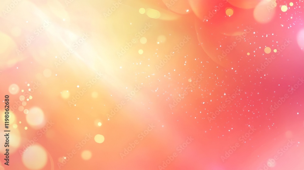 Poster bright and colorful abstract background with glowing orbs and soft light effects