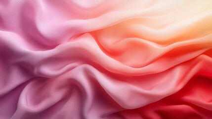 Obraz premium Soft silk fabric draped gracefully in shades of pink and orange creating a warm and inviting atmosphere for textile design