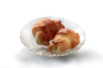 homemade tasty croissants as dessert