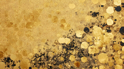 Close-up of a gold glitter background for adding sparkle to designs