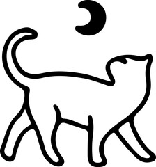 Cat cute minimalist hand drawing doodle sketch