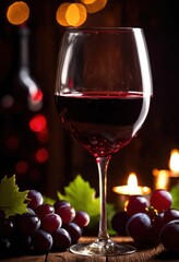 close perspective wine glass overflowing rich red wine showcasing exquisite color clarity highlights, beverage, drink, liquid, flavor, vintage, gourmet