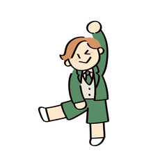 楽しそうな子供のイラスト