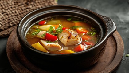 Delicious Chicken And Vegetable Soup With Focus On A Few Key Ingredients. Enjoy A Hearty And Healthy Meal With This Recipe.