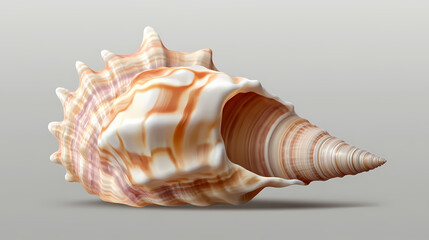 3d rendering icon seashell illustration png. cartoon minimal style on transparent isolated background. Seashell. Illustration