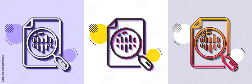 Poster diagram chart line icon. halftone dotted pattern. gradient icon with grain shadow. analytics graph s