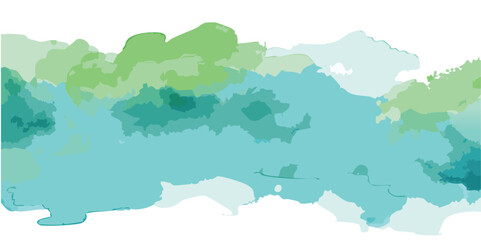 Obraz premium Watercolor abstract background vector illustration, with aquarelle, brush-drawn curves, lines, splash, wallpaper. brush strokes.