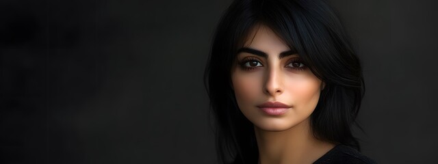 Woman's portrait with intense expression
