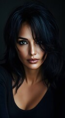 Fototapeta premium Woman's portrait with intense expression 