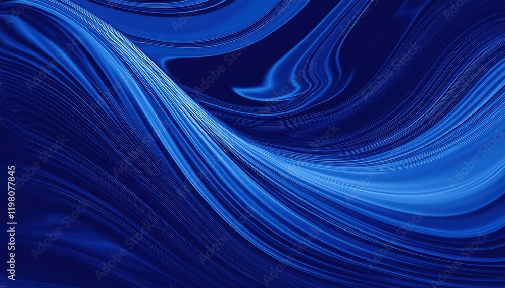 Poster vibrant blue and dark wave abstract a captivating futuristic fluid background banner, embracing a me