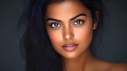 Fototapeta premium Woman's portrait with intense expression 