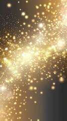 Bright golden hearts illuminating love for Valentine's Day celebrations