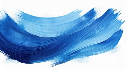 Vibrant Watercolor Brush Strokes Blue Hues Dance on White Background, Evoking a Serene and Artistic Ambiance