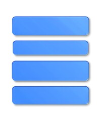 Four Blue Rectangular Menu Buttons Stacked Vertically