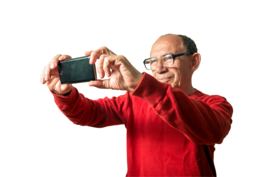 Funny portrait of old man - Powered by Adobe