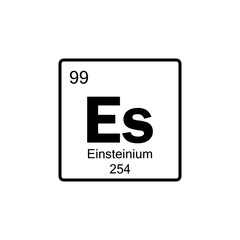 periodic table Einsteinium line icon