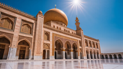stunning Al-Askari Mosque Iraq sunny day