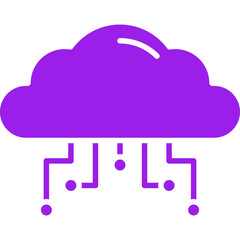 Cloud Service icon single vector illustration