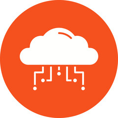 Cloud Service icon single vector illustration