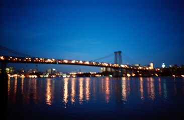 Brooklyn bridge at night, New York City