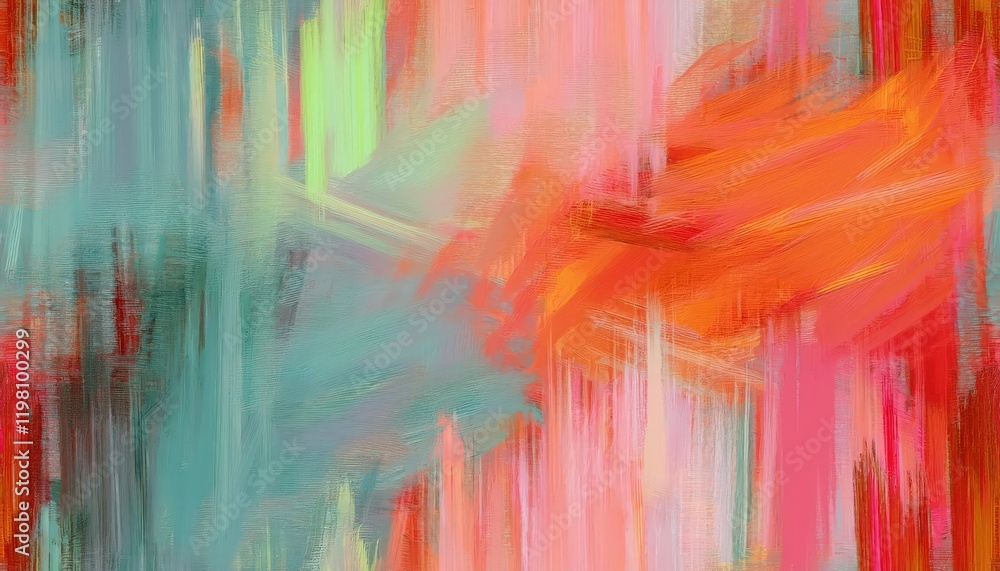 Poster vibrant abstract textile design seamless pattern of bold strokes in a brushed painted background per