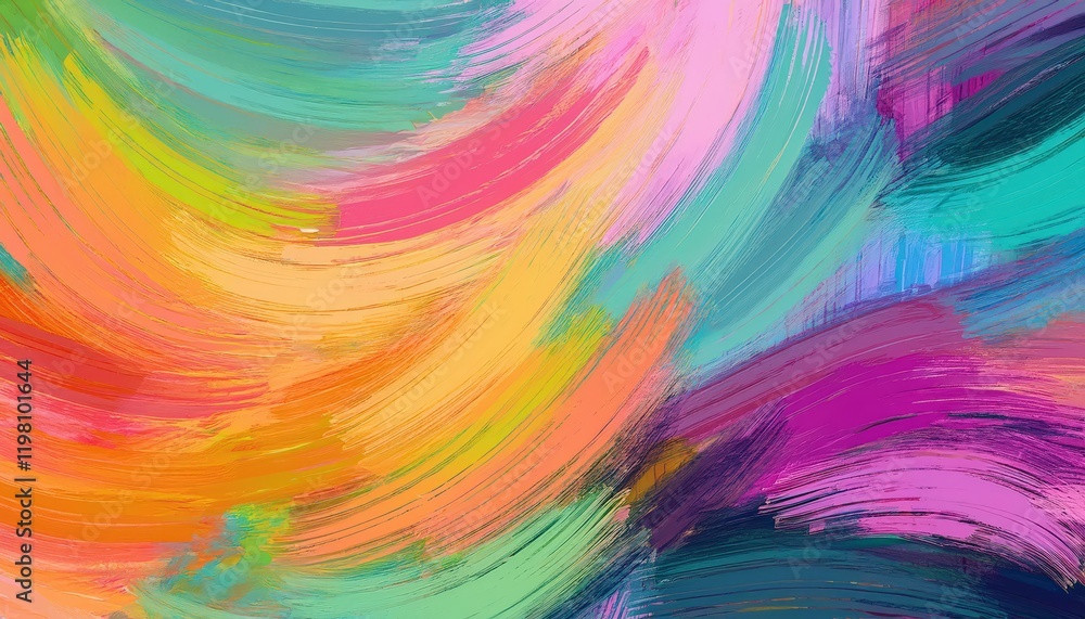 Poster seamless abstract pattern colorful brushed strokes in a vibrant artistic backdrop ideal for fabric d
