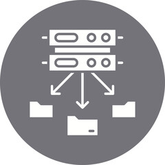 Distributed Data icon single vector illustration