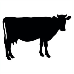 Black Cow Silhouette vector illustration